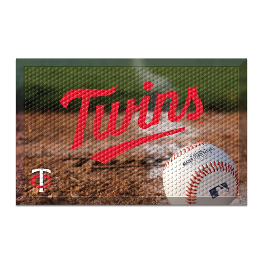 Minnesota Twins Rubber Scraper Door Mat - Minnesota Twins