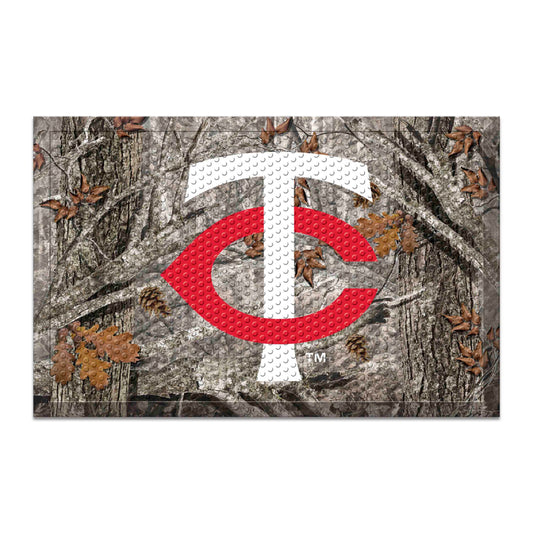 Minnesota Twins Rubber Scraper Door Mat Camo - Minnesota Twins