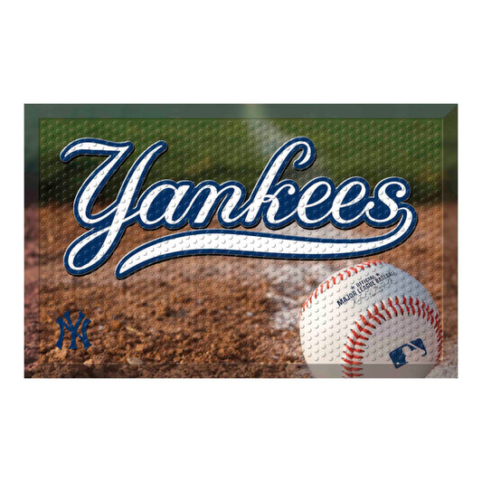 New York Yankees Rubber Scraper Door Mat - New York Yankees