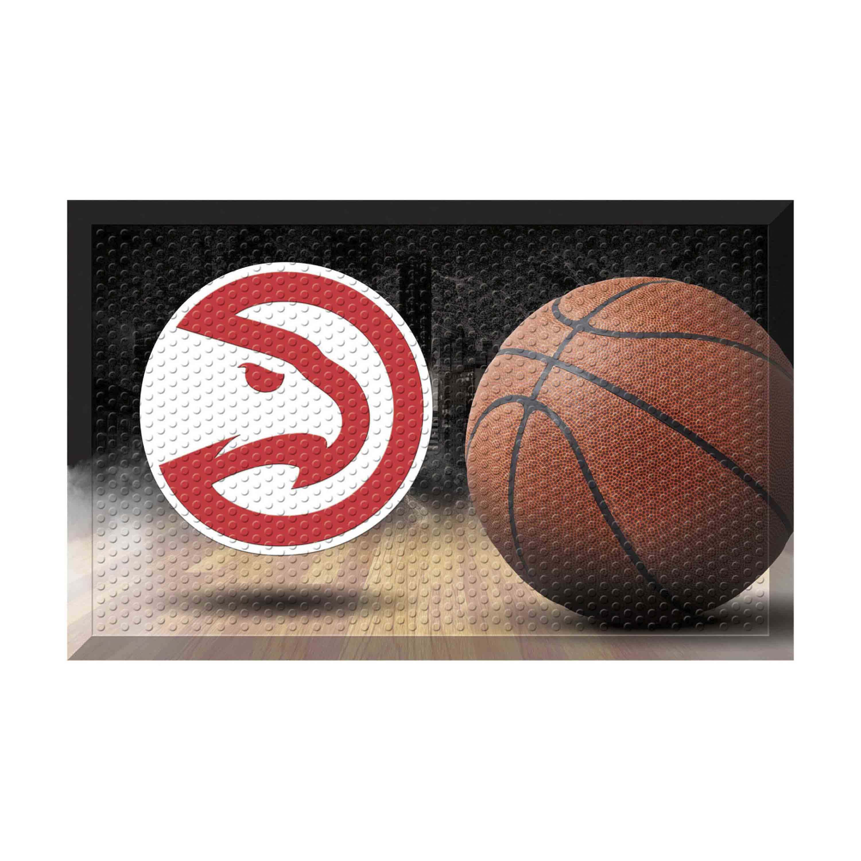 Atlanta Hawks Rubber Scraper Door Mat - Atlanta Hawks