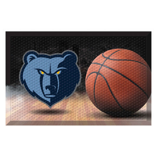 Memphis Grizzlies Rubber Scraper Door Mat