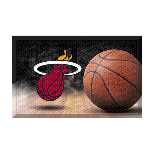 Miami Heat Rubber Scraper Door Mat