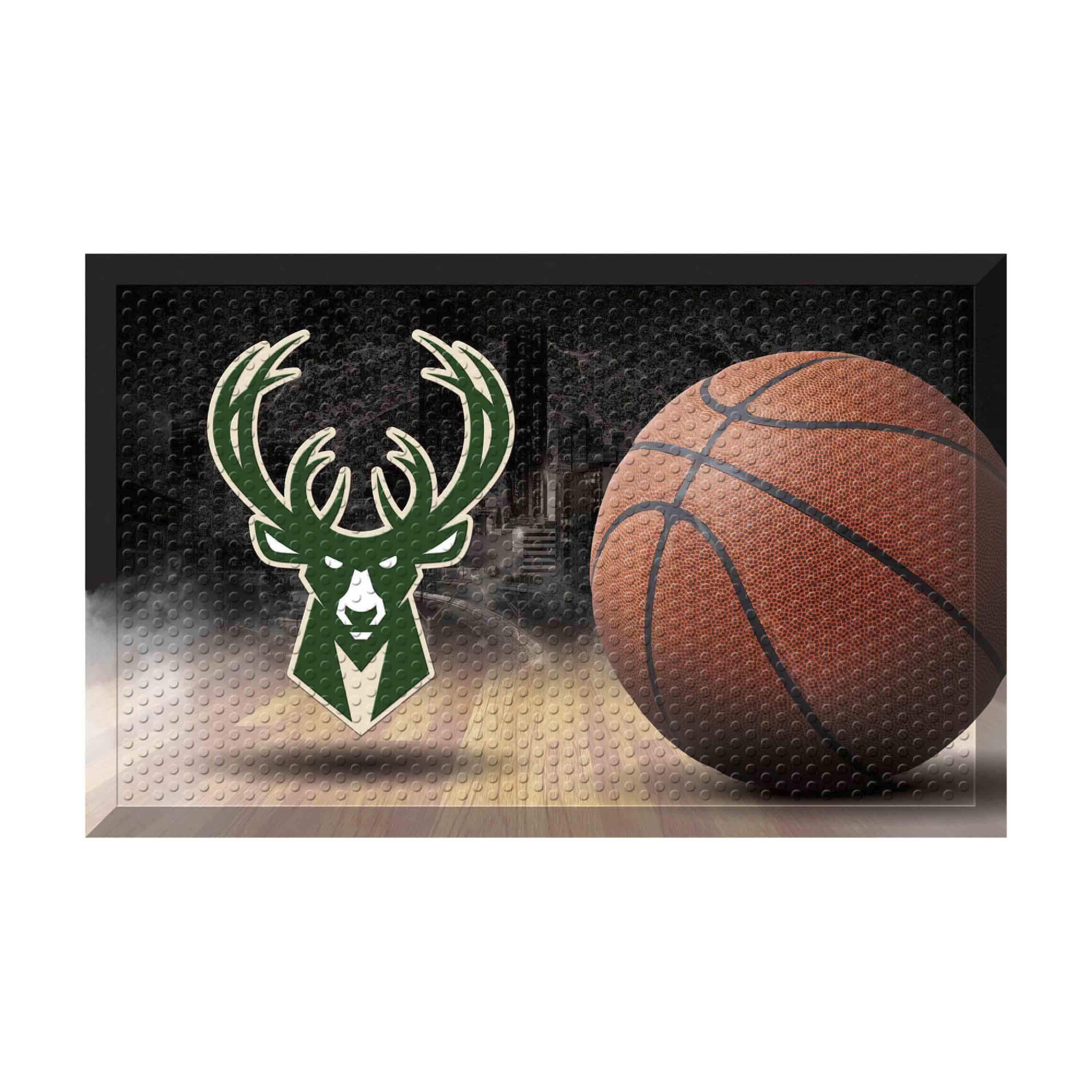 Milwaukee Bucks Rubber Scraper Door Mat - Milwaukee Bucks