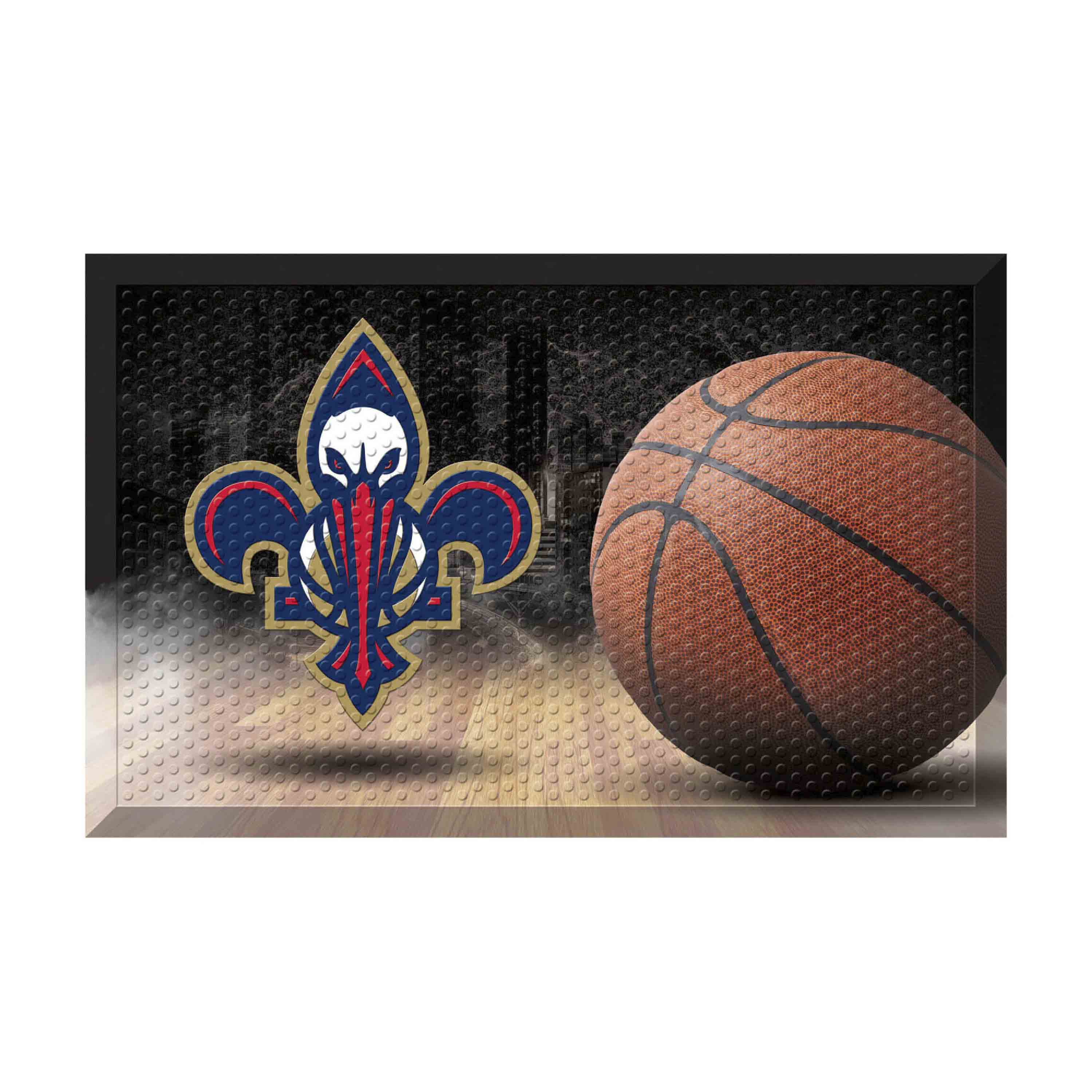 New Orleans Pelicans Rubber Scraper Door Mat - New Orleans Pelicans