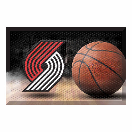 Portland Trail Blazers Rubber Scraper Door Mat