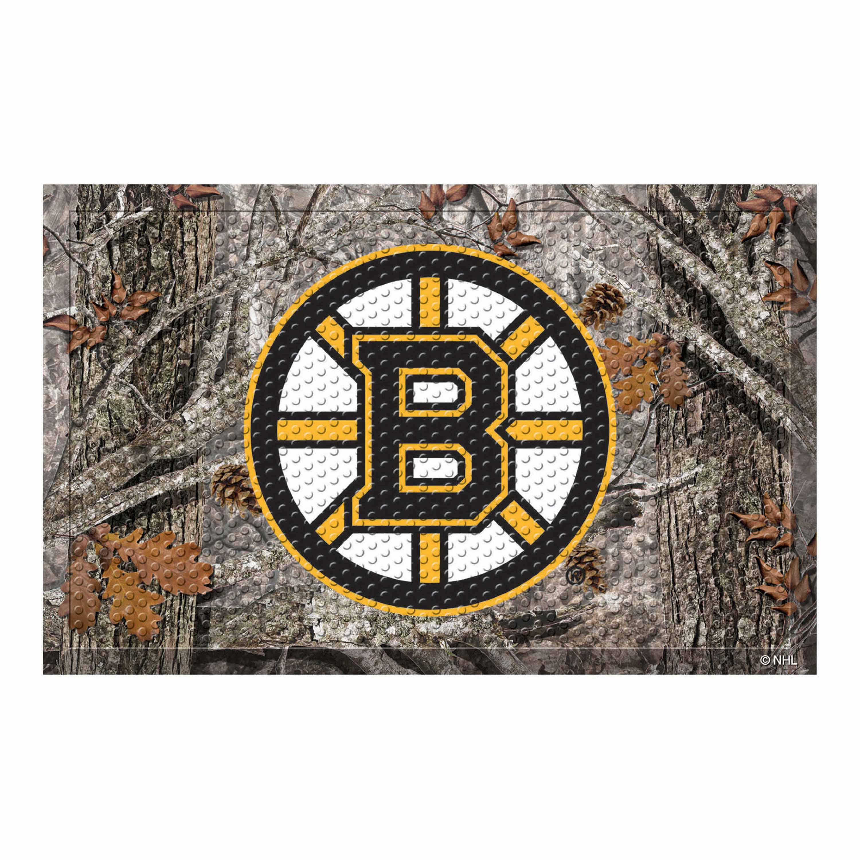 Boston Bruins Rubber Scraper Door Mat Camo