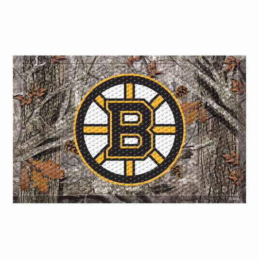 Boston Bruins Rubber Scraper Door Mat Camo - Boston Bruins