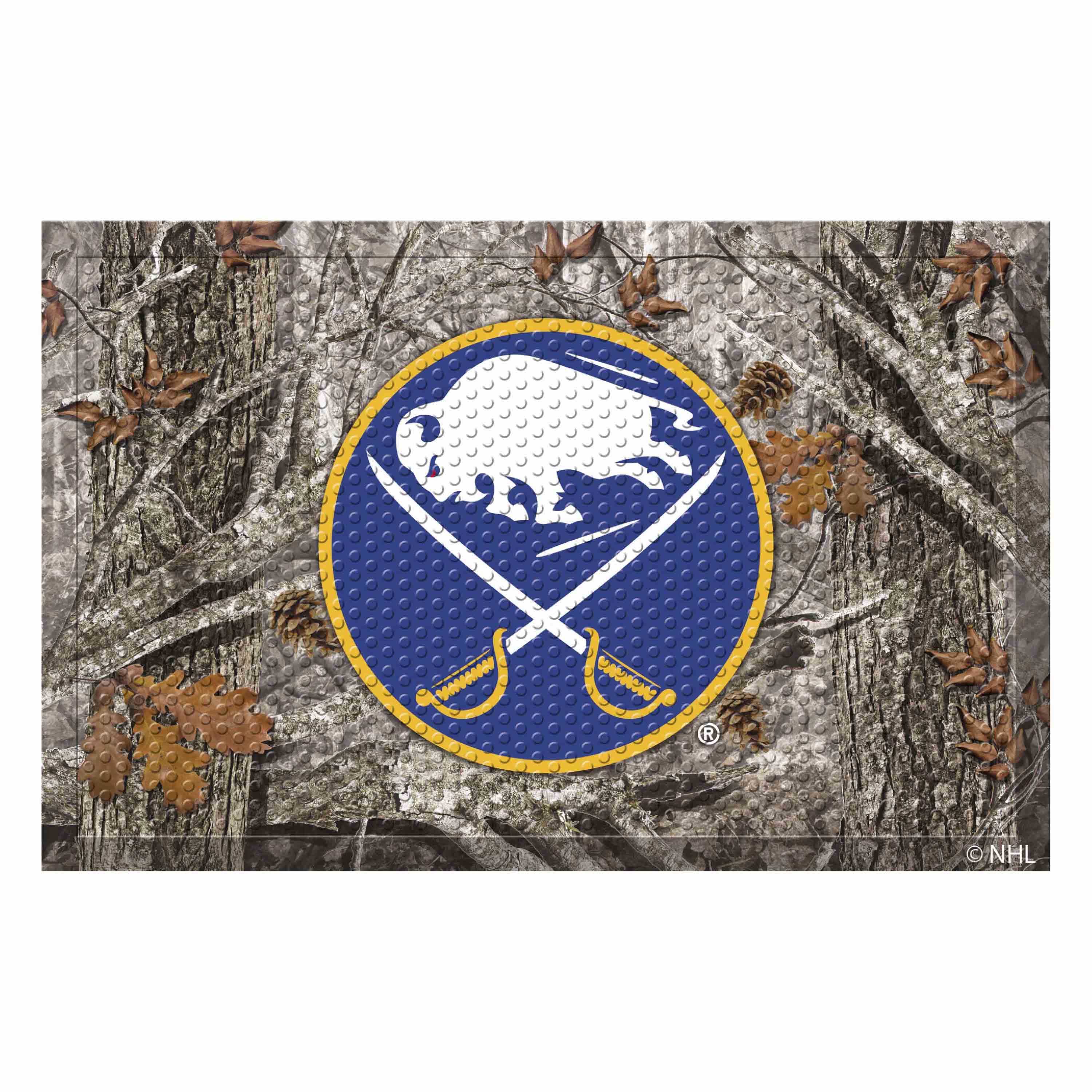 Buffalo Sabres Rubber Scraper Door Mat Camo - Buffalo Sabres