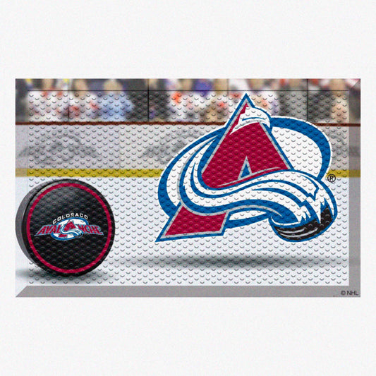 Colorado Avalanche Rubber Scraper Door Mat - Colorado Avalanche