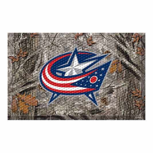 Columbus Blue Jackets Rubber Scraper Door Mat Camo