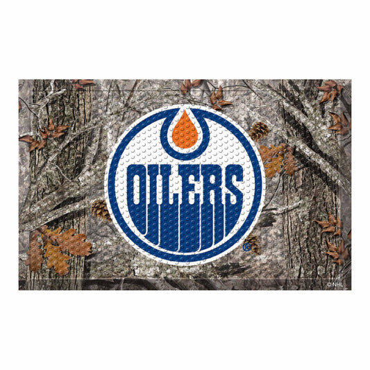 Edmonton Oilers Rubber Scraper Door Mat Camo - Edmonton Oilers