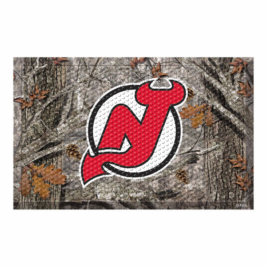 New Jersey Devils Rubber Scraper Door Mat Camo - New Jersey Devils