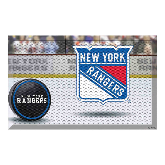 New York Rangers Rubber Scraper Door Mat - New York Rangers