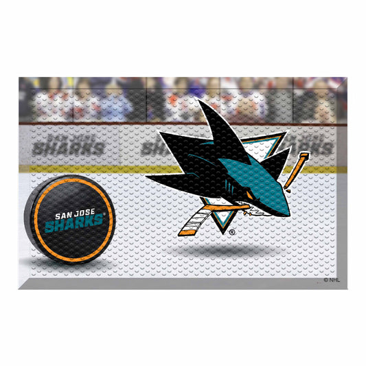 San Jose Sharks Rubber Scraper Door Mat