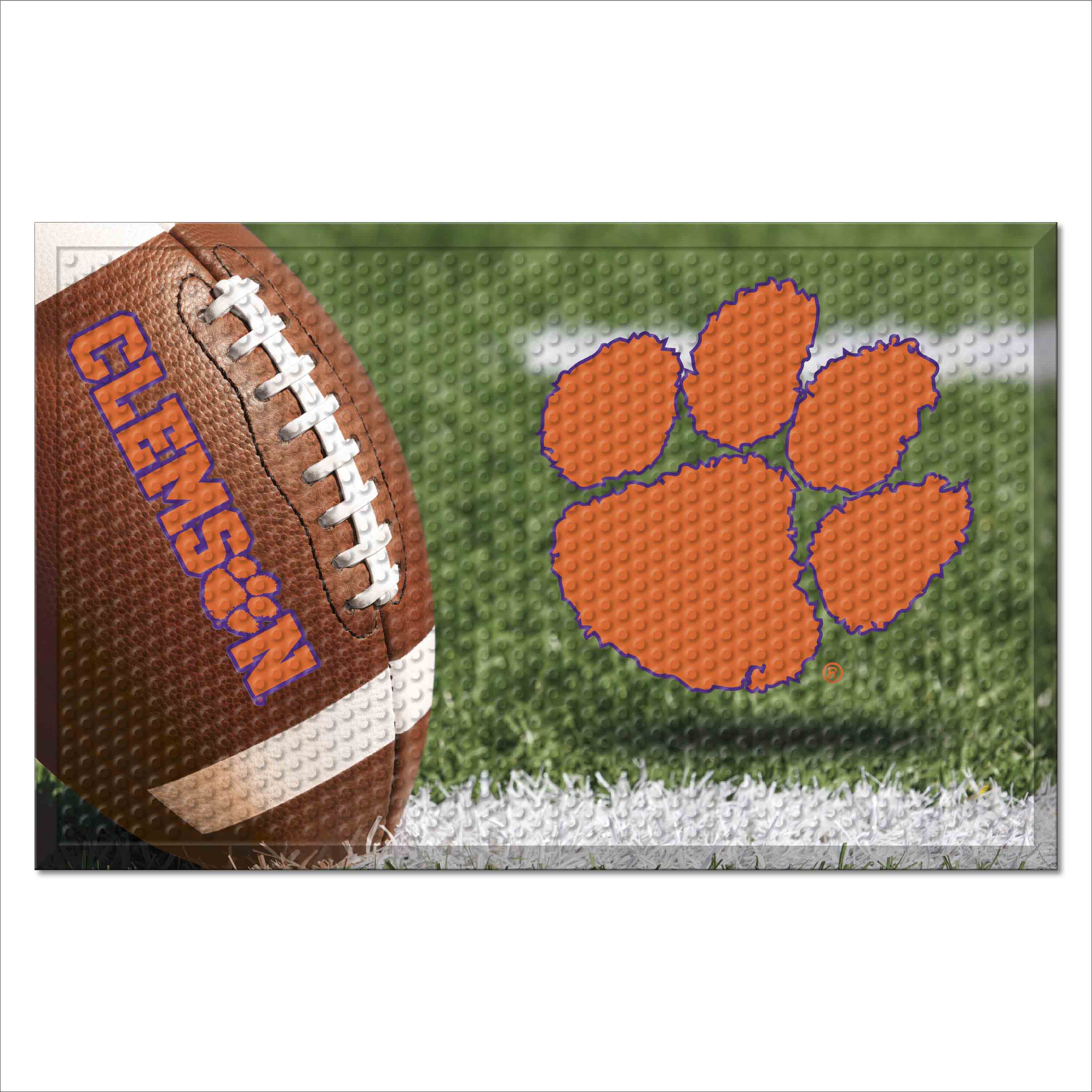 Clemson Tigers Rubber Scraper Door Mat - Clemson