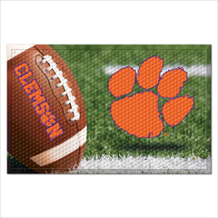 Clemson Tigers Rubber Scraper Door Mat