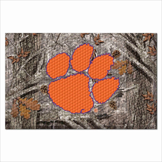 Clemson Tigers Rubber Scraper Door Mat Camo - Clemson