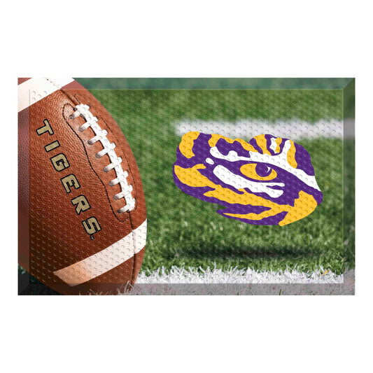 LSU Tigers Rubber Scraper Door Mat