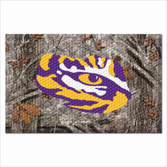 LSU Tigers Rubber Scraper Door Mat Camo