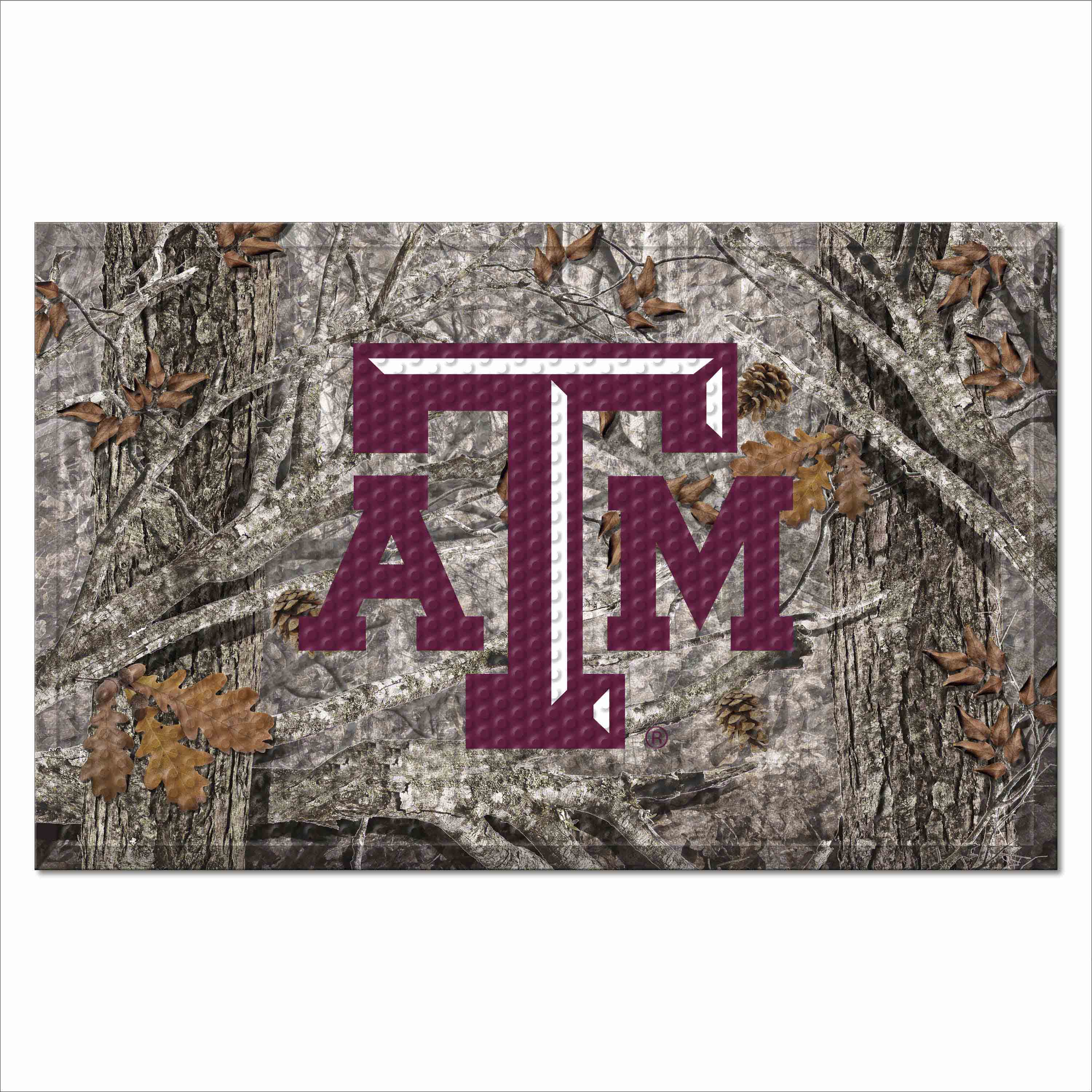 Texas A&M Aggies Rubber Scraper Door Mat Camo