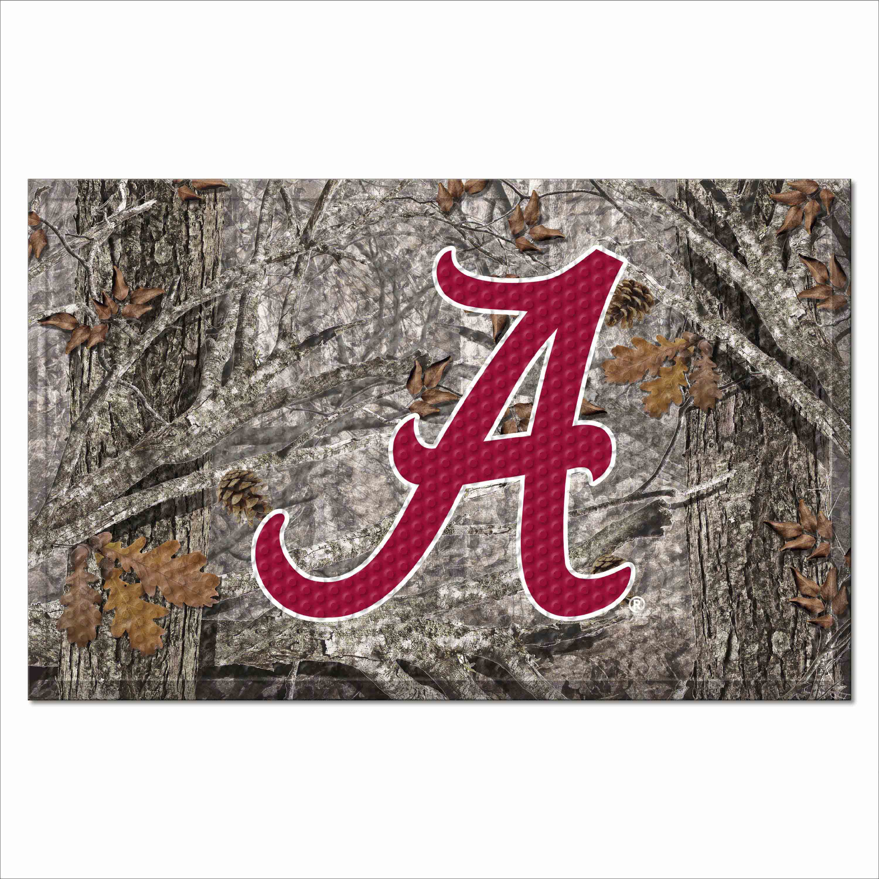 Alabama Crimson Tide Rubber Scraper Door Mat Camo