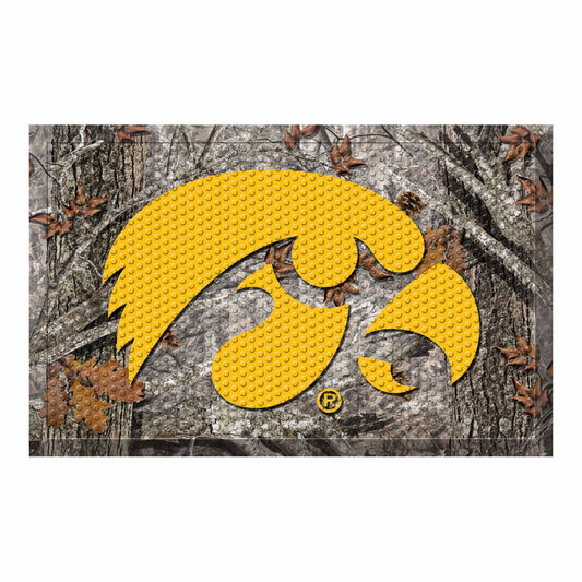 Iowa Hawkeyes Rubber Scraper Door Mat Camo