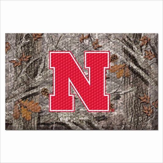 Nebraska Cornhuskers Rubber Scraper Door Mat Camo - Nebraska