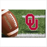 Oklahoma Sooners Rubber Scraper Door Mat