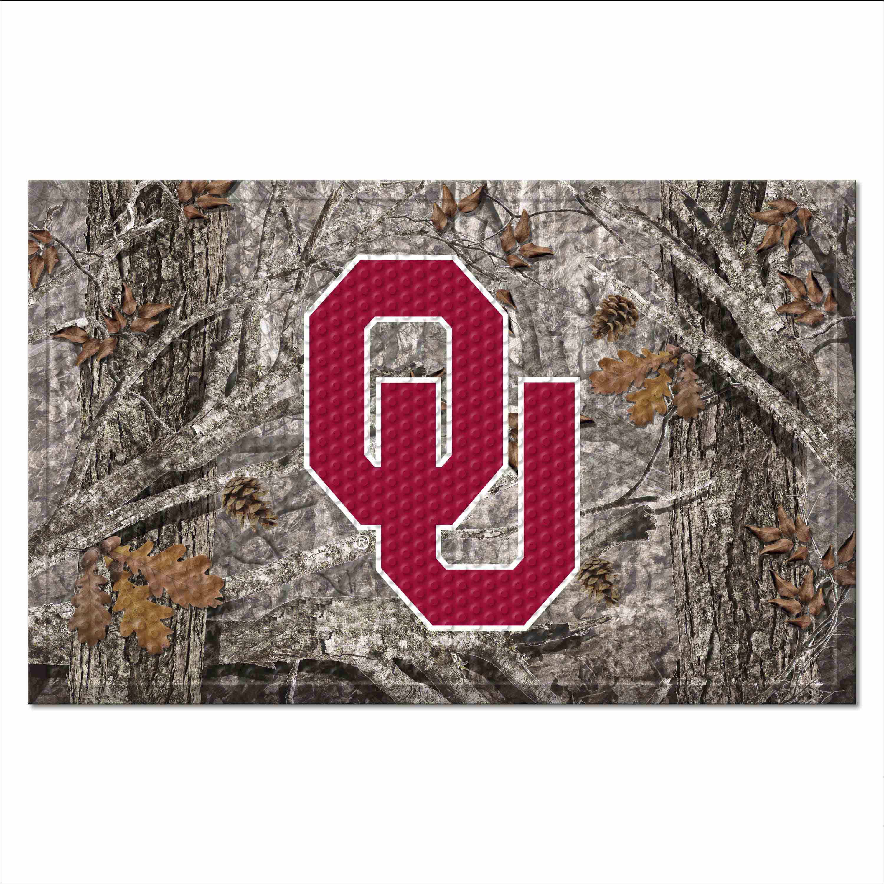 Oklahoma Sooners Rubber Scraper Door Mat Camo