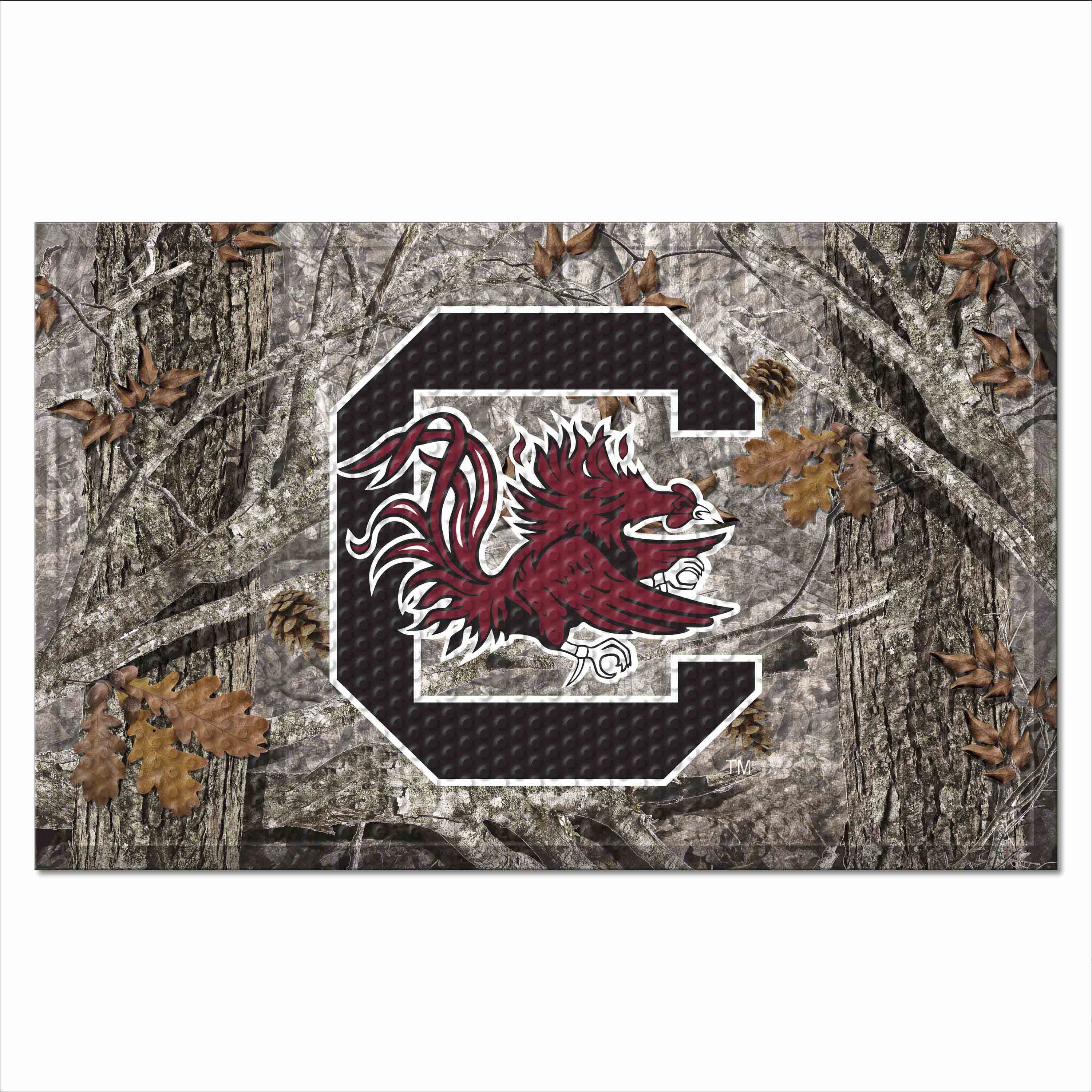 South Carolina Gamecocks Rubber Scraper Door Mat Camo