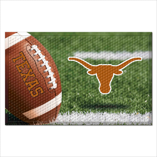 Texas Longhorns Rubber Scraper Door Mat