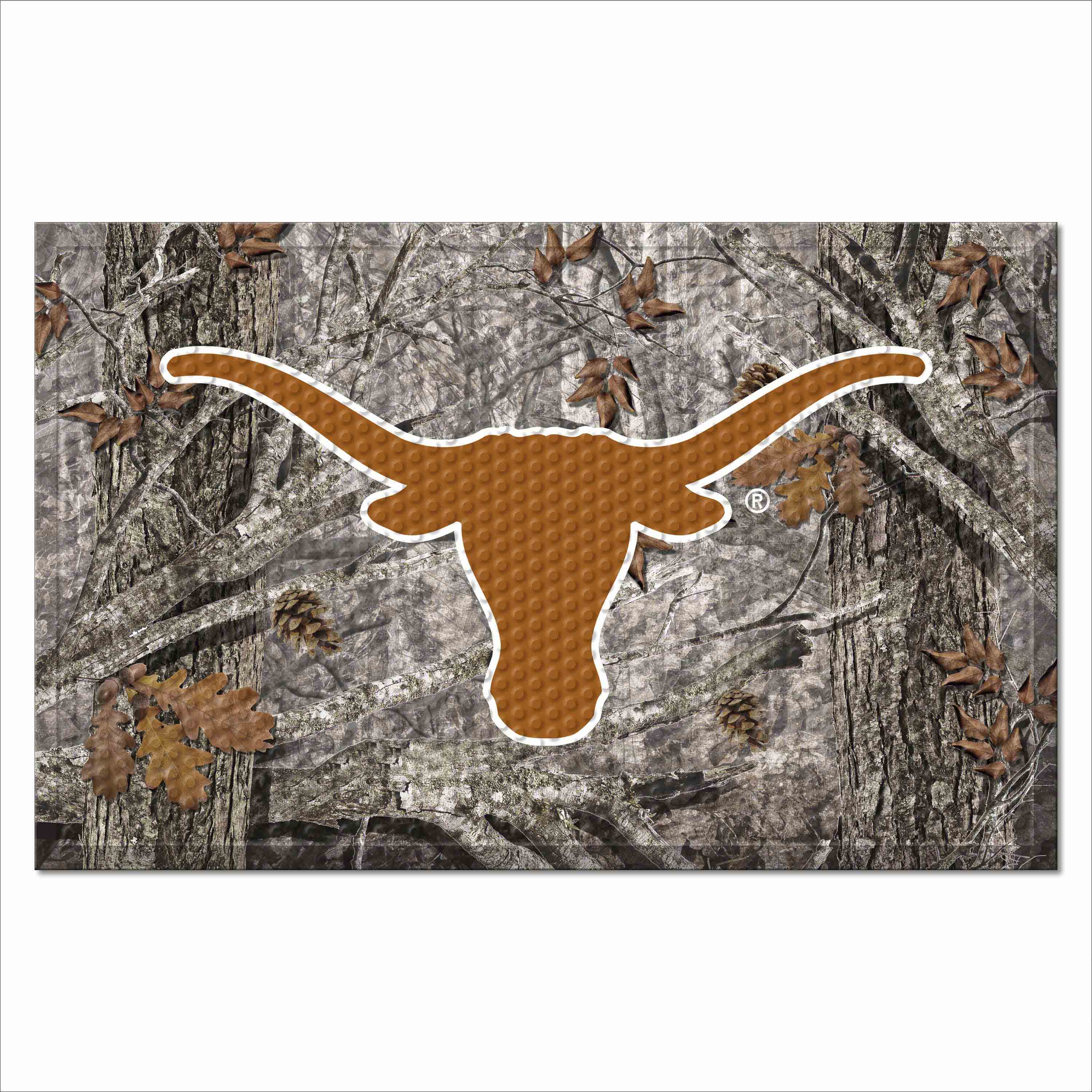 Texas Longhorns Rubber Scraper Door Mat Camo