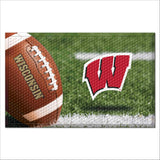 Wisconsin Badgers Rubber Scraper Door Mat