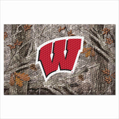 Wisconsin Badgers Rubber Scraper Door Mat Camo