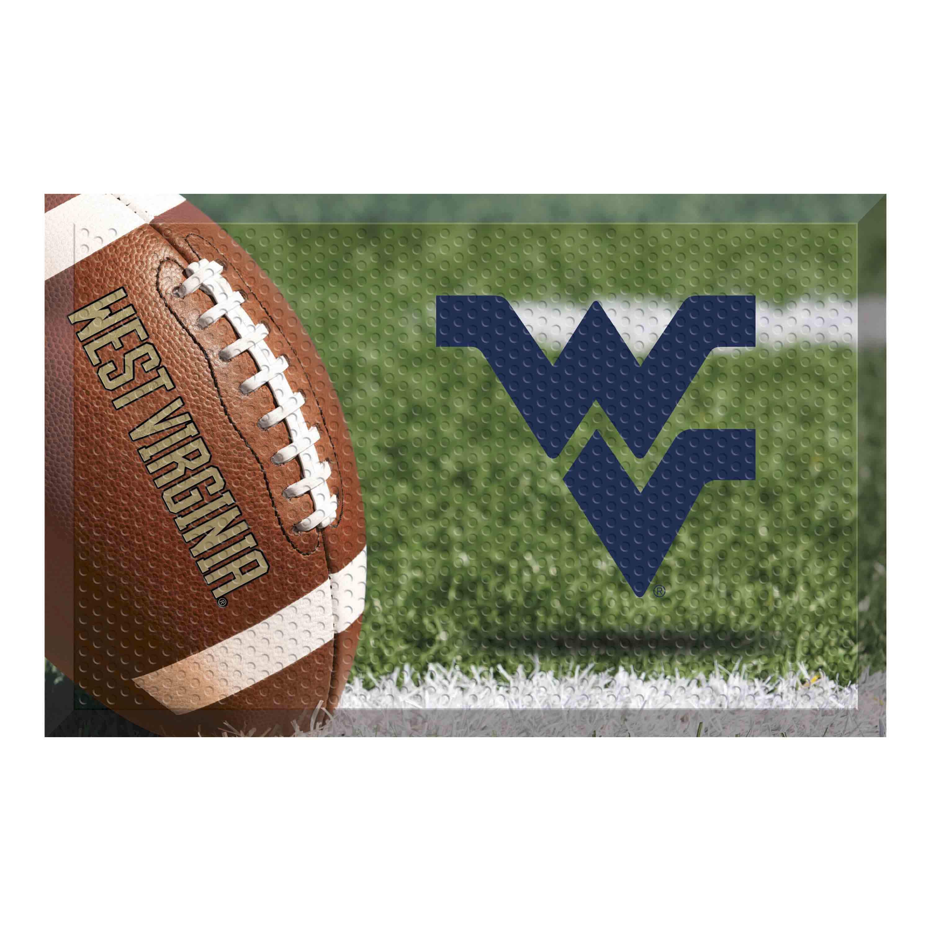 West Virginia Mountaineers Rubber Scraper Door Mat