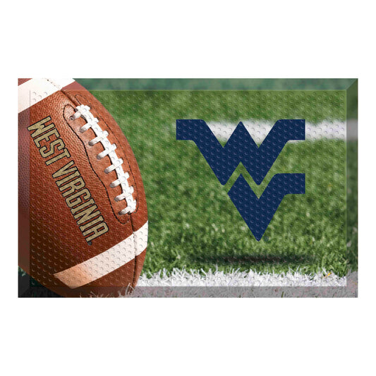 West Virginia Mountaineers Rubber Scraper Door Mat