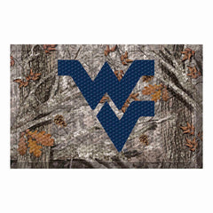 West Virginia Mountaineers Rubber Scraper Door Mat, Camo Color