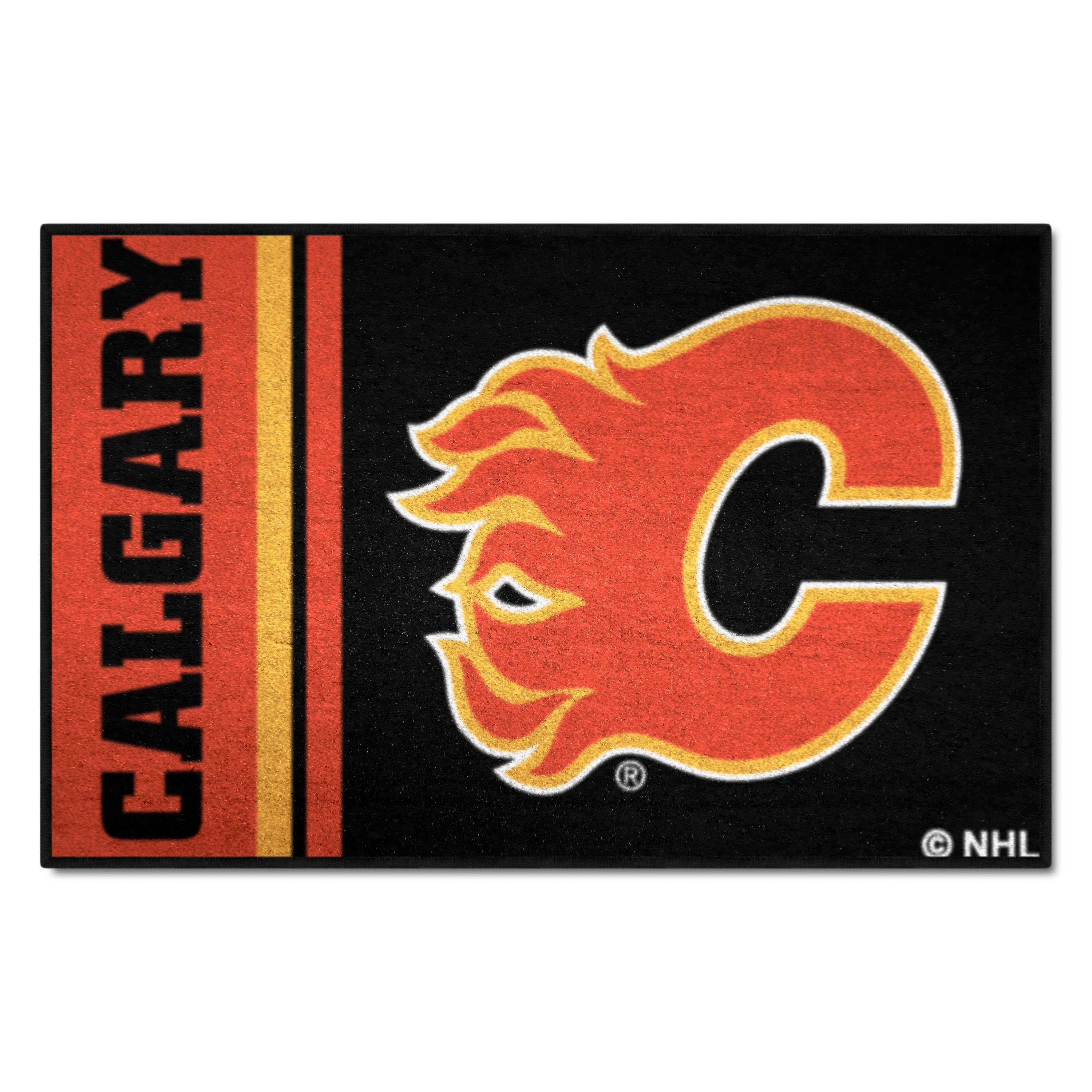 Calgary Flames Starter Mat Accent Rug - 19in. x 30in., Uniform Design - Calgary Flames