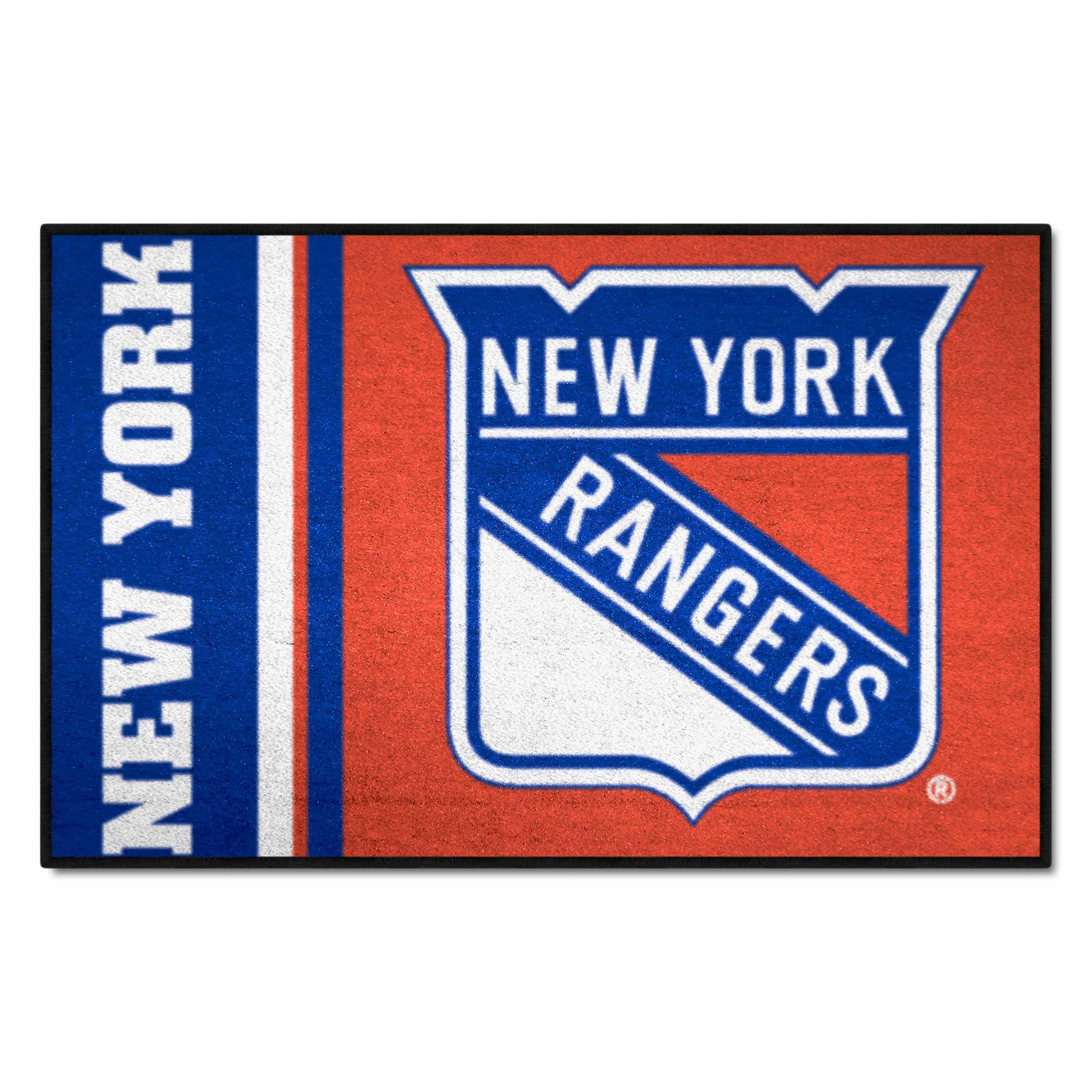 New York Rangers Starter Mat Accent Rug - 19in. x 30in., Uniform Design - New York Rangers