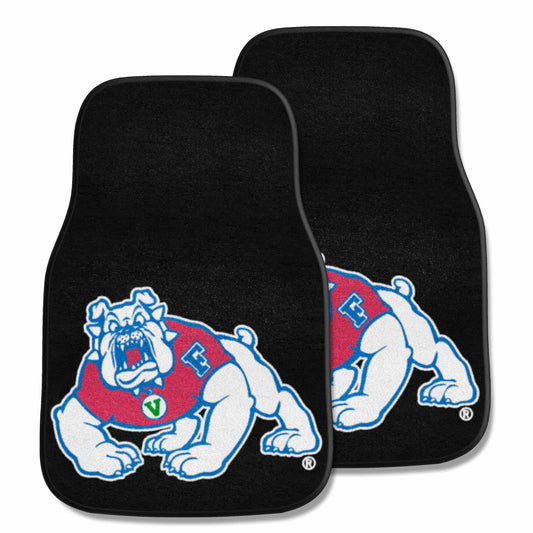 Fresno State Bulldogs Front Carpet Car Mat Set - 2 Pieces, Black