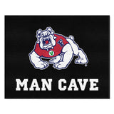 Fresno State Bulldogs Man Cave All-Star Rug - 34 in. x 42.5 in., Black