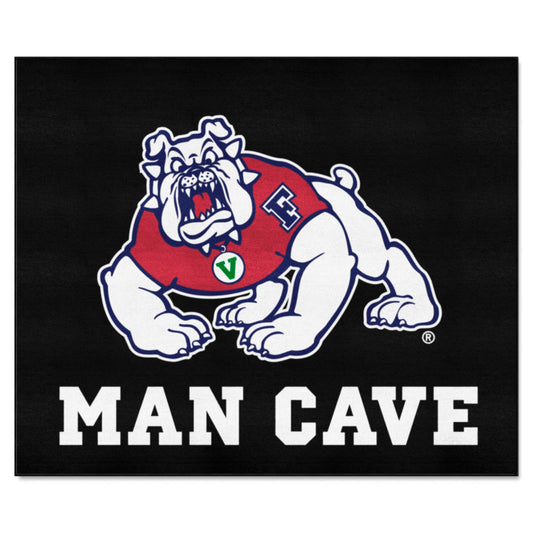 Fresno State Bulldogs Man Cave Tailgater Rug - 5ft. x 6ft., Black