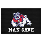 Fresno State Bulldogs Man Cave Ulti-Mat Rug - 5ft. x 8ft., Black