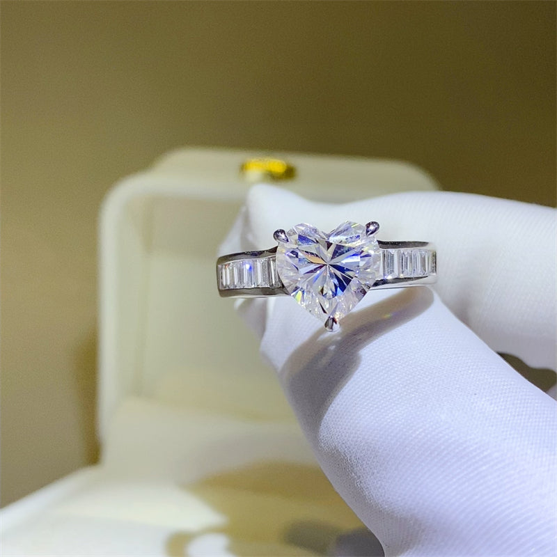 3 Carat Moissanite 925 Sterling Silver Ring Trendsi