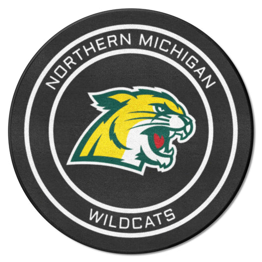 Northern Michigan Wildcats Hockey Puck Rug - 27in. Diameter