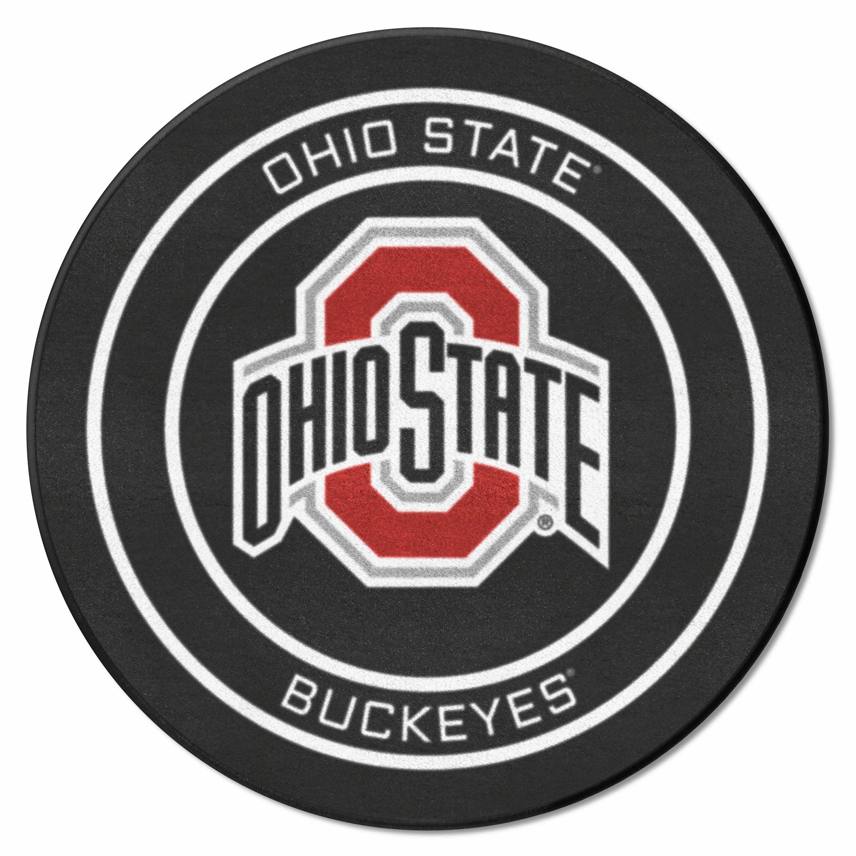 Ohio State Buckeyes Hockey Puck Rug - 27in. Diameter