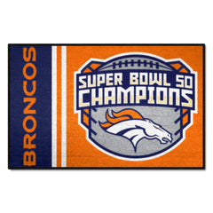 Denver Broncos Starter Mat Accent Rug - 19in. x 30in., 2016 Super Bowl L Champions - Denver Broncos