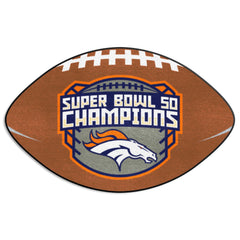 Denver Broncos Football Rug - 20.5in. x 32.5in., 2016 Super Bowl L Champions