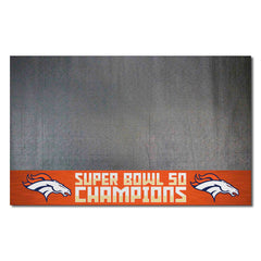 Denver Broncos Vinyl Grill Mat - 26in. x 42in., 2016 Super Bowl L Champions