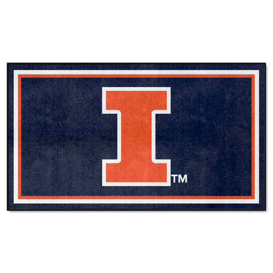 Illinois Illini 3ft. x 5ft. Plush Area Rug